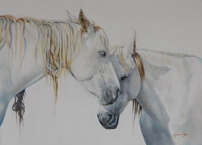 Herd Series- _ Bond_Karen-Osborn-Extraordinary-Female-Equine-Artist-Paard-Verzameld-