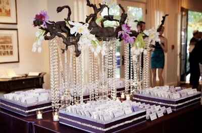 crystal place cards