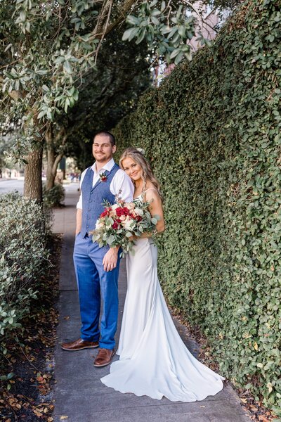 Emily + Brady's  elopement in downtown Savannah - The Savannah Elopement Package, Flowers by Ivory and Beau
