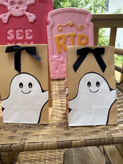 Ghost Bag with Black Bow