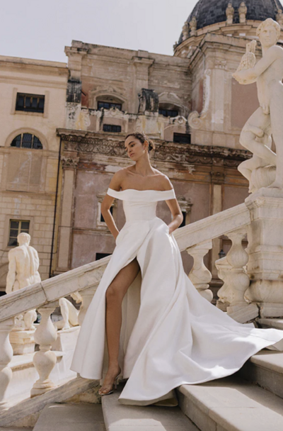 Bliss by Monique Lhuillier wedding dresses in Denver. Exclusive in the Rocky Mountain region at Mimi's Couture Bridal at Little White Dress. 