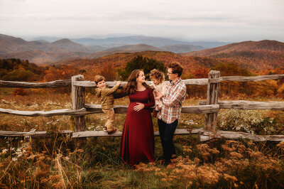 Family Photos on Max Patch Mountain outside of Asheville, NC.