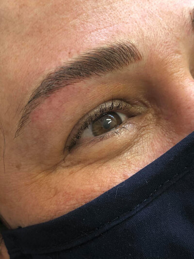Microblading can be done by a small cluster of needles or a machine nanoneedle to etch in hairlike strokes giving you back symmetry, balance and color.
