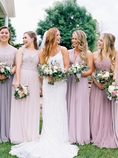 Lavender and Mauve Bridesmaid dresses