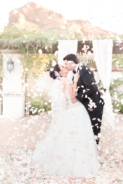 Blush Floral Omni Montelucia Wedding Paradise Valley, Arizona | Amy & Jordan Photography