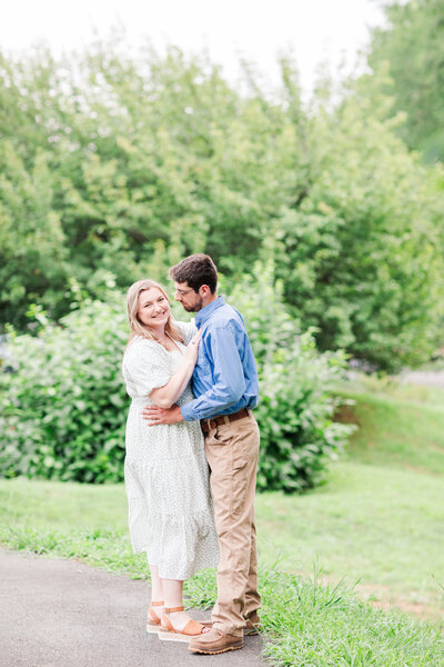 Engaged Couple at their Riverside Park Engagement Photography Session in Lynchburg, Virginia