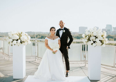 Bride and Groom at Watergate Hotel Wedding by Get the Look Wedding Planning