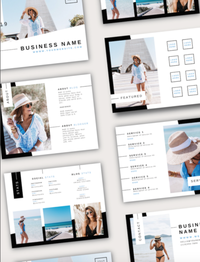 Media Kit Template but Amy Tribble of Just Like White Creative