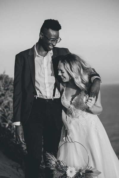 black and white CA  elopement photo - Colby and Valerie Photography