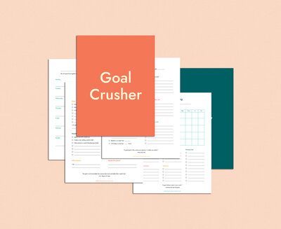 Download the fun and colorful goal tracker. Printable digital download.