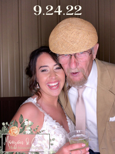 A bride with her grandpa