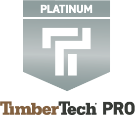 Logo for the TimberTech Pro program, Platinum level. 