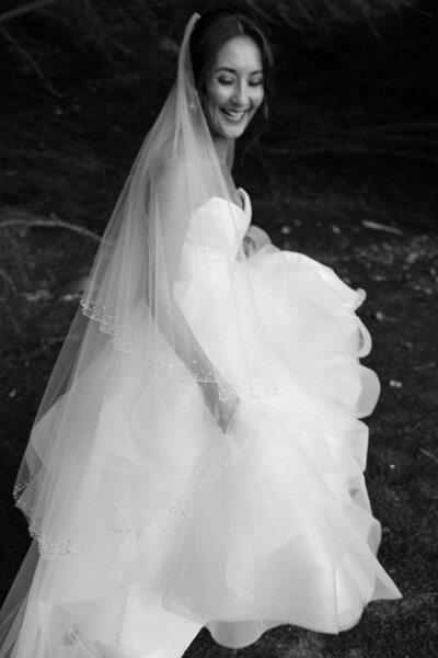 candid of bride captured by san francisco elopement photographer