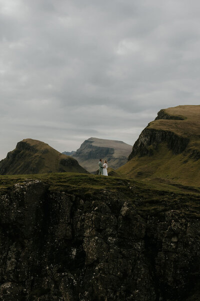newlywed at the Quiraing, Skye