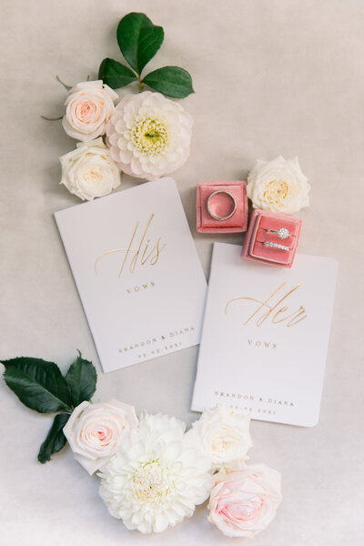 Peach and Green Floral Wedding Invitations