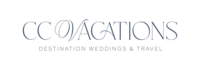 Logo for CC Vacations, destination wedding travel agent