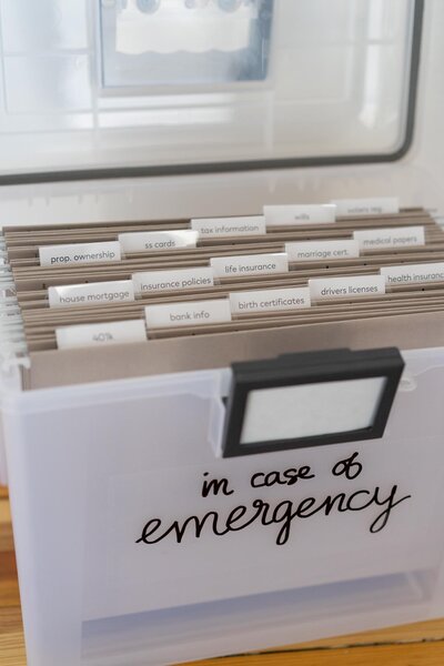 In Case of Emergency Waterproof File Box