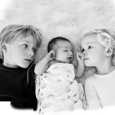 Baby and Siblings Family Photography