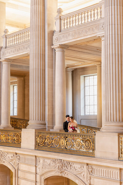 Beautiful bride and groom portraits at San Francisco City Hall | Canada and Destination wedding photographer