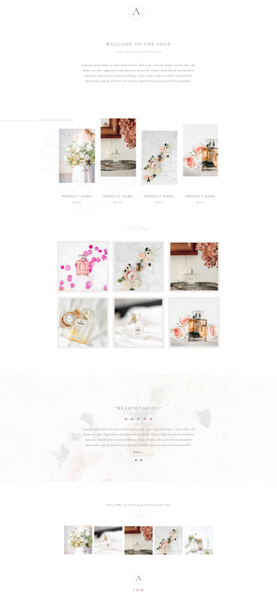 Product Page, Shop Page, Ecommerce Showit Website Template for Photographers and Coaches, Squarespace template for photographers and coaches, DIY Showit Website Templates, Anastasia Gentry, Anastasia's Templates