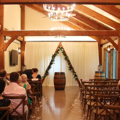 ivory curtains at barnwood events in madison, winconsin.