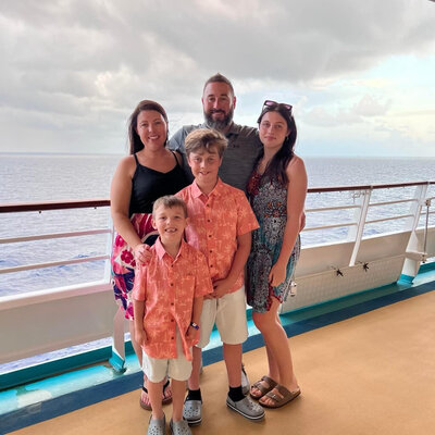 Michelle on a cruise with her family