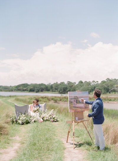 Kiawah River, Charleston Live Wedding Painters
