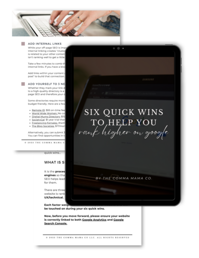The Free Guide to instantly improve your Google Ranking : Six Simple Steps for Better SEO