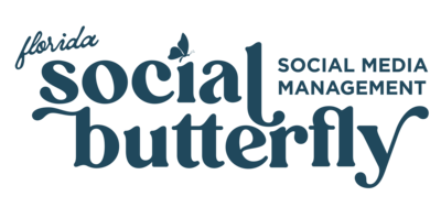 Florida Social Butterfly Primary Logo Navy