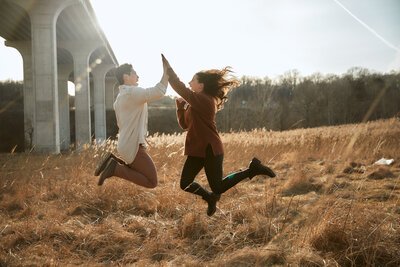 Engagement session in cuyahoga valley national park Cleveland wedding photographer