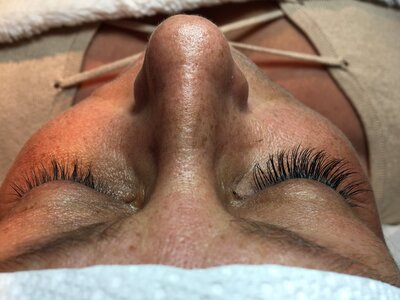 before and after eyelash extensions