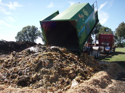 Whole Foods dumping 40,000lbs of rotten food scraps on a bed of pine shavings at Longwood Plantation 2008