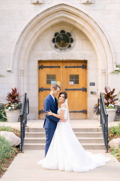 Light and airy Chicago wedding portrait