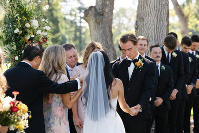Wedding ceremony in Napa california documentary photographer
