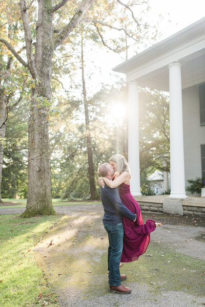 Nick and Madison get engaged in Madison, Georgia with photos captured by Elizabeth Hill Photography