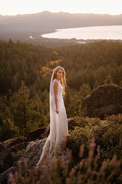 bride in lake tahoe