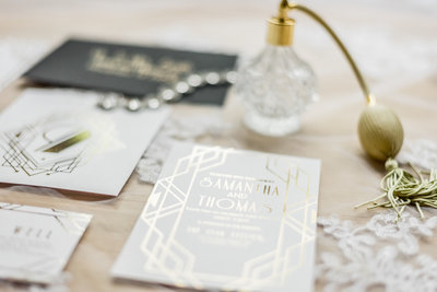 Modern Gatsby Invitation Suite | Jessica Lucile Photography