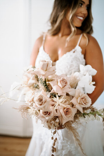 Leigh Florist Design Studio Elegant and Blush Bridal Bouquet