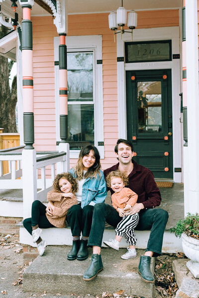 birmingham family portraits on front porch