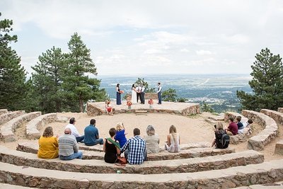 mountain elopement at Sunrise Amphitheater in Boulder Colorado