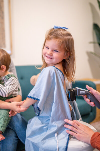 Child receiving chiropractic care