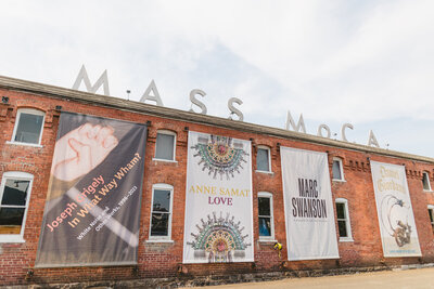 Picture of outside of wedding venue Mass MoCa in North Adams, Massachusetts