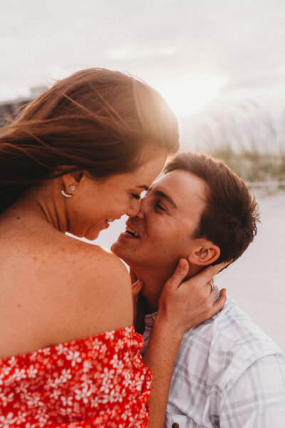beach engagement sunset couples photography