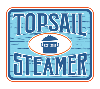 Blue and White Logo Topsail Steamer