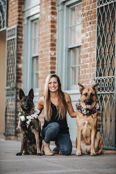 charleston wedding photographer and her dogs