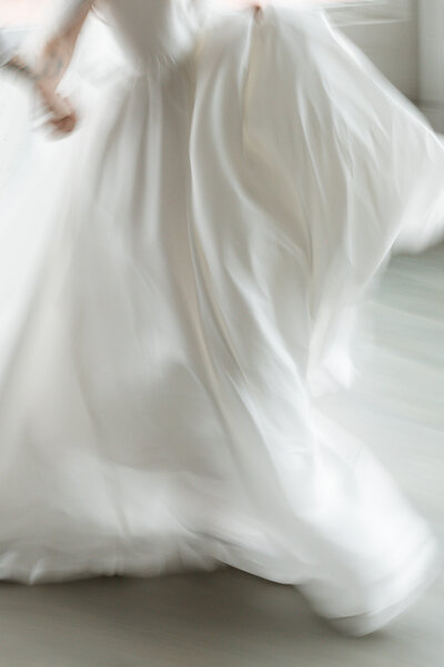 blurry wedding gown 