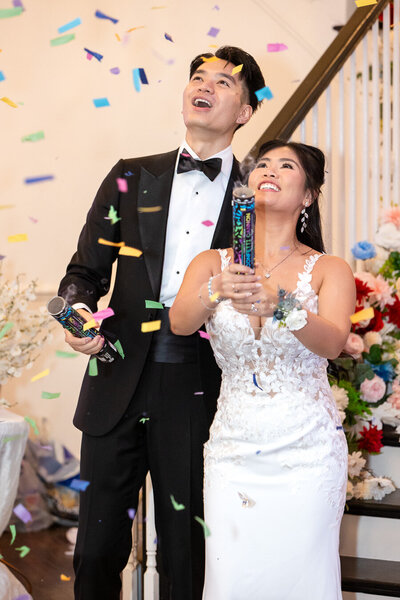 asian couple at ashton garend reception