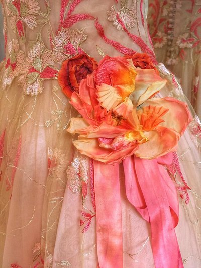 Coraline_coral_blush_embroidered_ballerina_wedding_evening_dress_JoanneFlemingDesign (5)