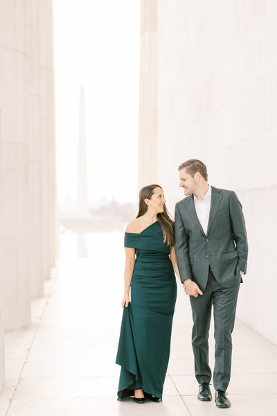 Sunrise Engagement Session at the iconic DC Monuments
