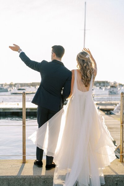 Lindsey and Matt waving